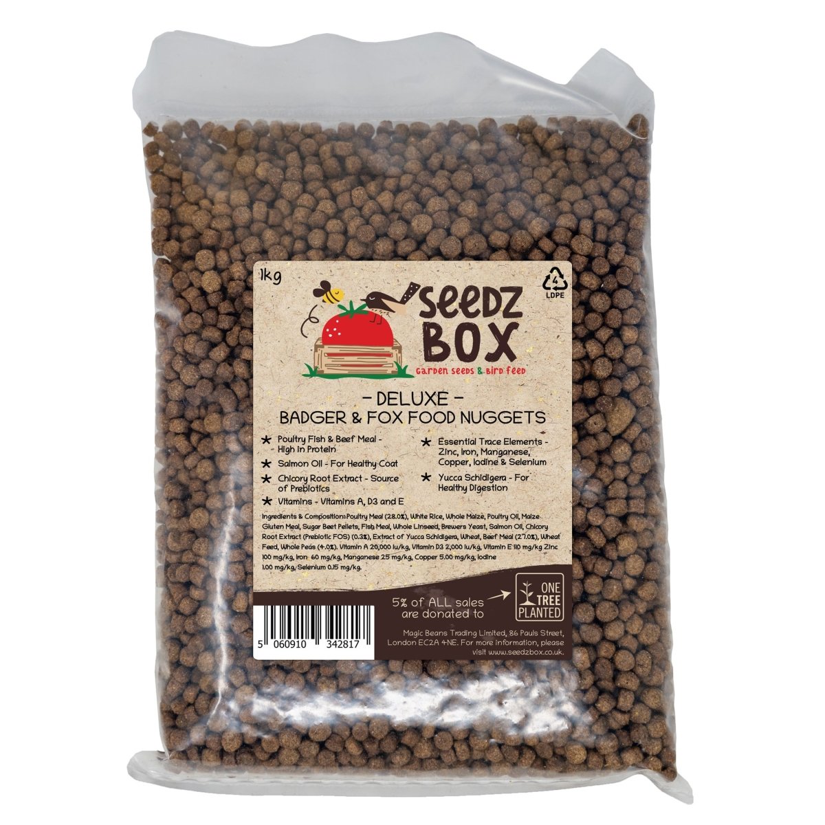 Fox & Badger Food 1kg - Seedzbox5060910342817