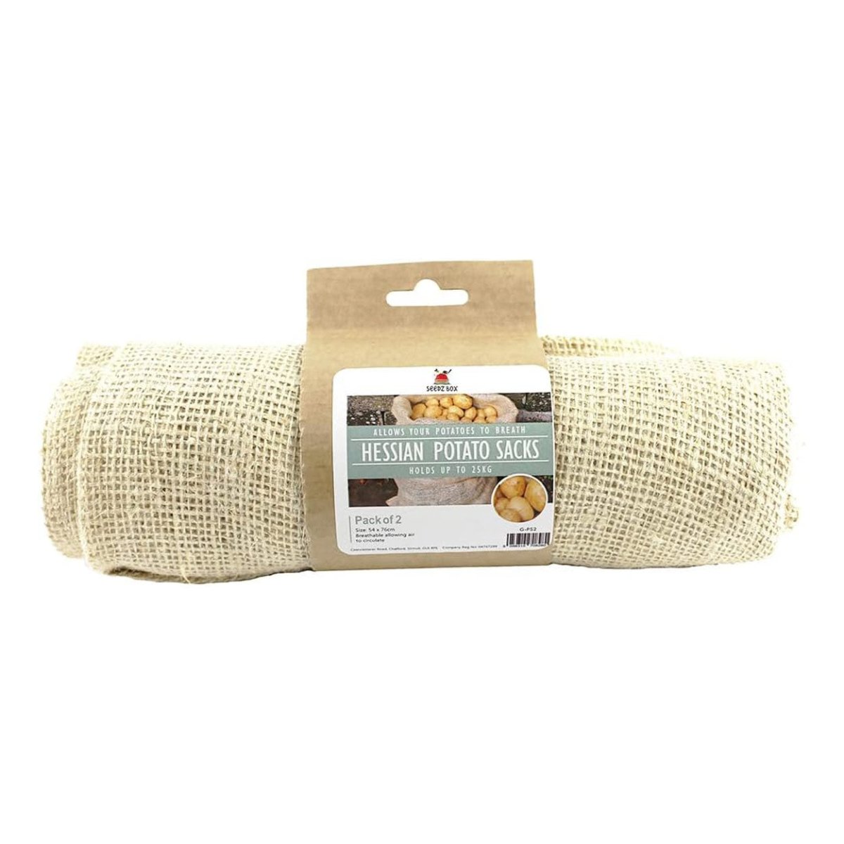 Hessian Potato Sacks | Storage Container - Pack of 2 - Seedzbox