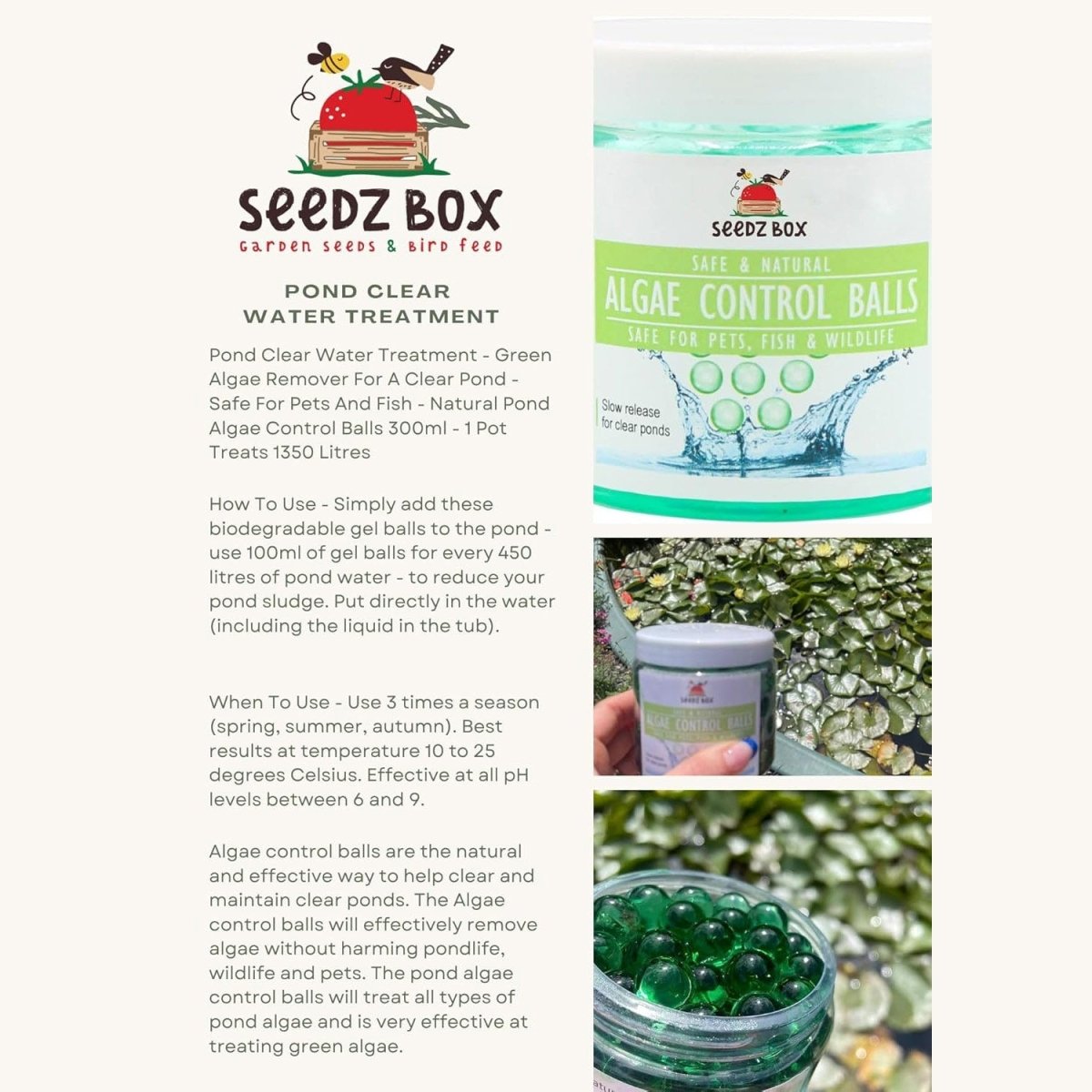 Pond Algae Remover - Clear water remover - Seedzbox
