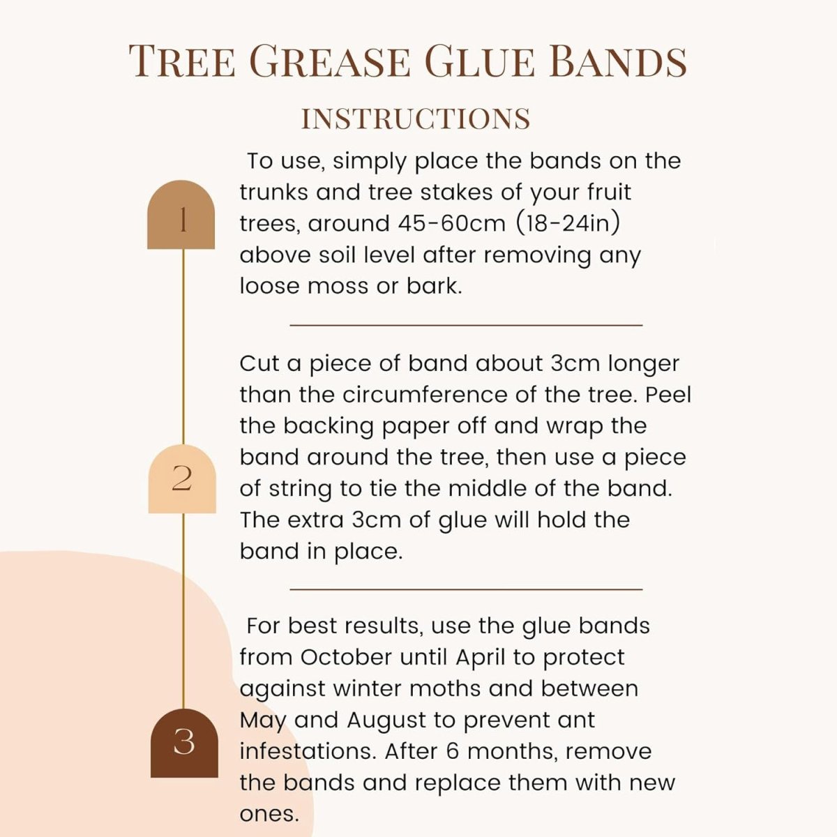 Tree Grease Glue Bands For Fruit Trees 1m - Pack of 2 - Seedzbox
