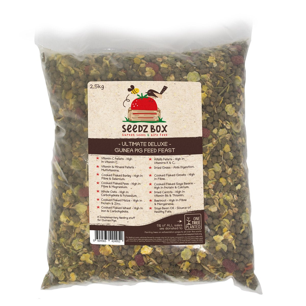 Ultimate Deluxe Guinea Pig Food Crunchy Feed Treat Feast 2.5kg - Seedzbox0604565424952