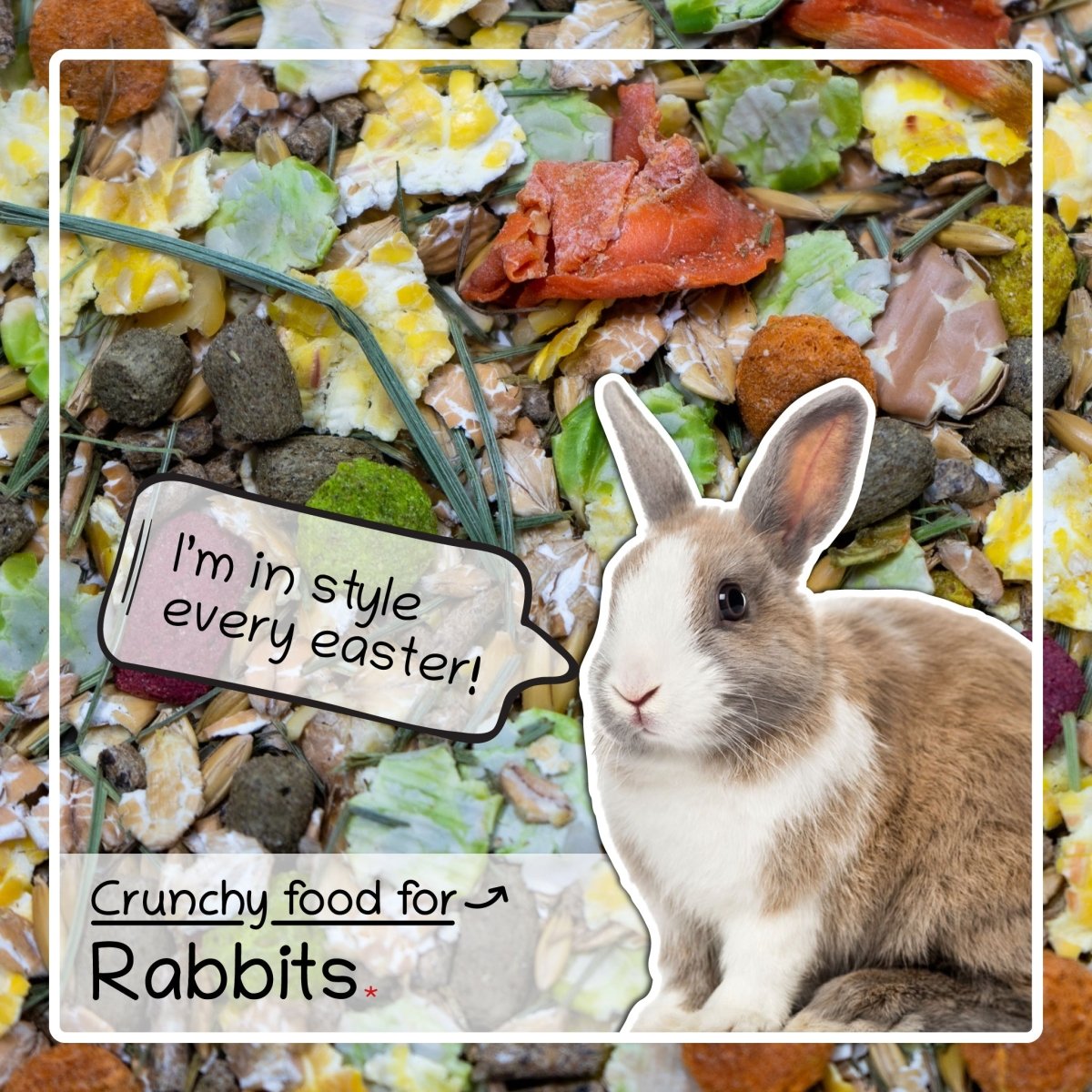 Ultimate Deluxe Rabbit Crunchy Food Treat Feed Mix 2.5kg - Seedzbox0604565387059