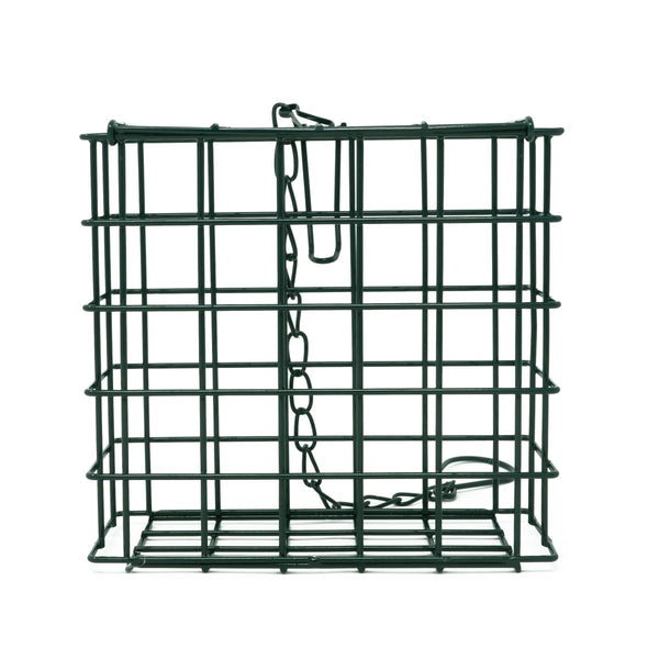 Suet Blocks Cage Bird Feeder, Black Cage With Metal Hanging Chain - Seedzbox90696534