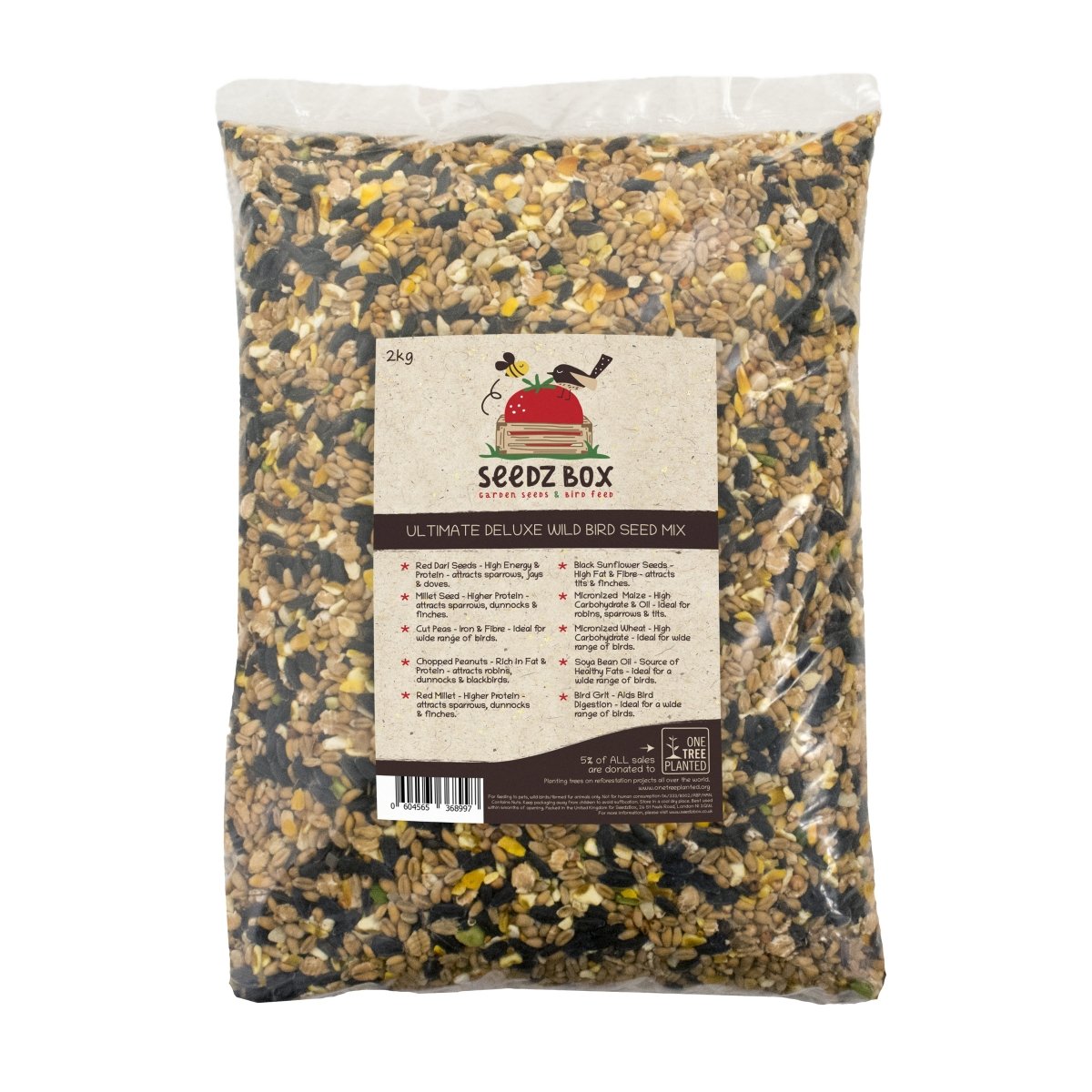 Ultimate Deluxe Bird Food Seed Mix, 2kg & 5kg - Seedzbox0604565368997