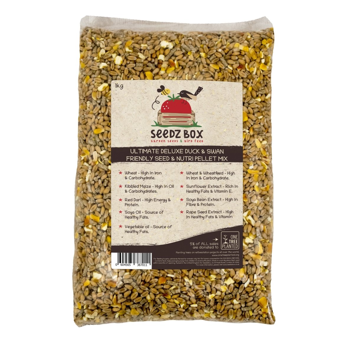 Ultimate Deluxe Duck & Swan Food Feed Mix 1kg - Seedzbox0604565387011