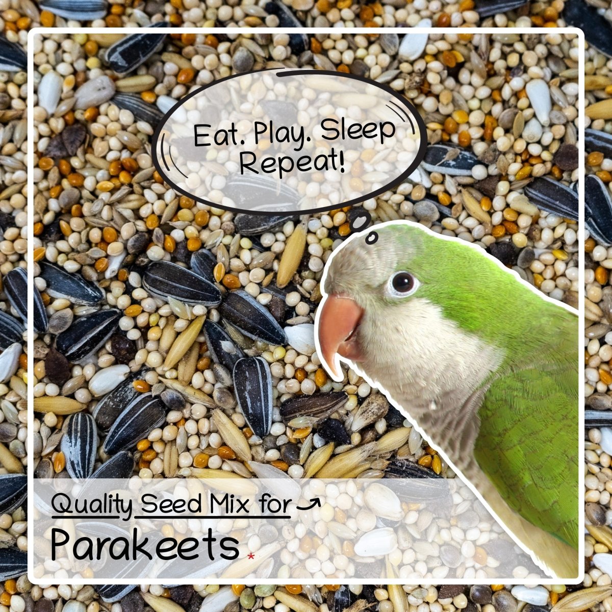 Ultimate Deluxe Parakeet Food Seed & Nut Feed Mix 1kg - Seedzbox0604565468116