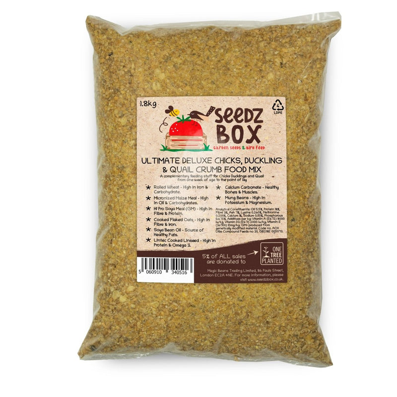 Ultimate Deluxe Poultry Chicks, Duckling & Quail Crumb Food Mix, 1.8g-5.5kg - Seedzbox0604565468109
